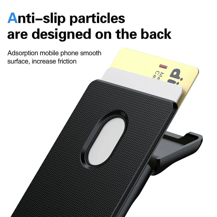 AHASTYLE WG151 Magnetic Wallet Card Holder Silicone Case Phone Stand - Black - 3