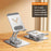 L11 Portable Foldable Desktop Phone Stand Aluminum Alloy Rotating Tablet Holder - Silver - 2