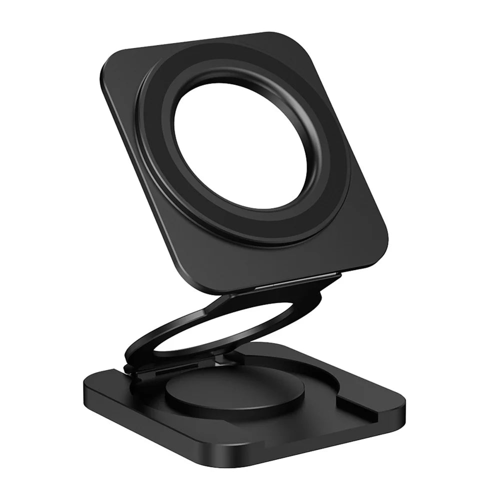 ZF006 Double-Sided Magnetic Phone Stand Foldable Portable Multi-Angle Adjustable Stand - Black - 1