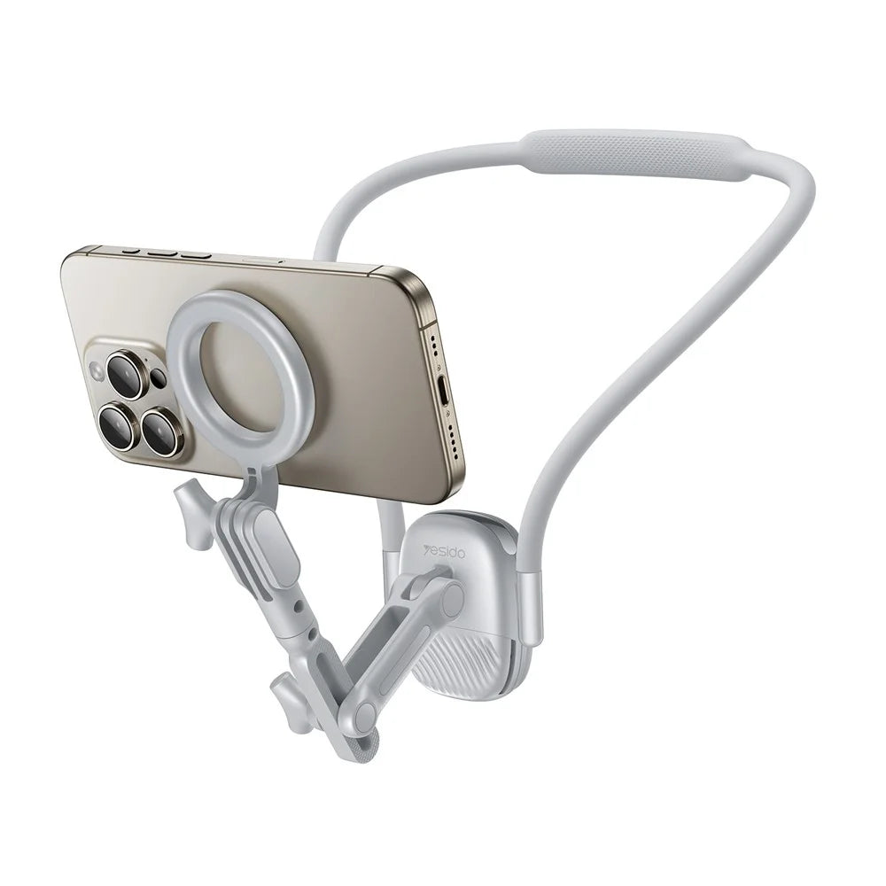 YESIDO C332 Neckband Bracket Anti Shake Foldable Magnetic Stand for Smartphone Action Camera - 1