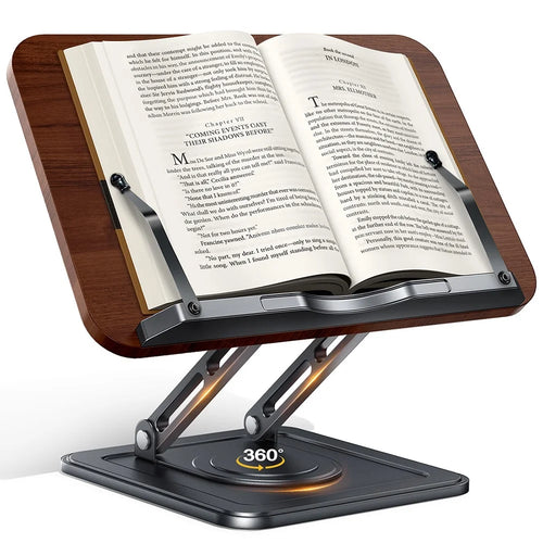 RS-01 Multifunctional Rotating Reading Stand for Children Wooden Panel Laptop Support Desktop Book Holder - 1