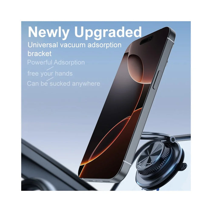 M11 Foldable Car Dashboard Phone Holder Magnetic Mount Suction Cup Stand for Navigation - Black - 2