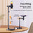 T10 Adjustable Desk Phone Stand Metal Folding Cellphone Holder for Live Streaming - White - 5