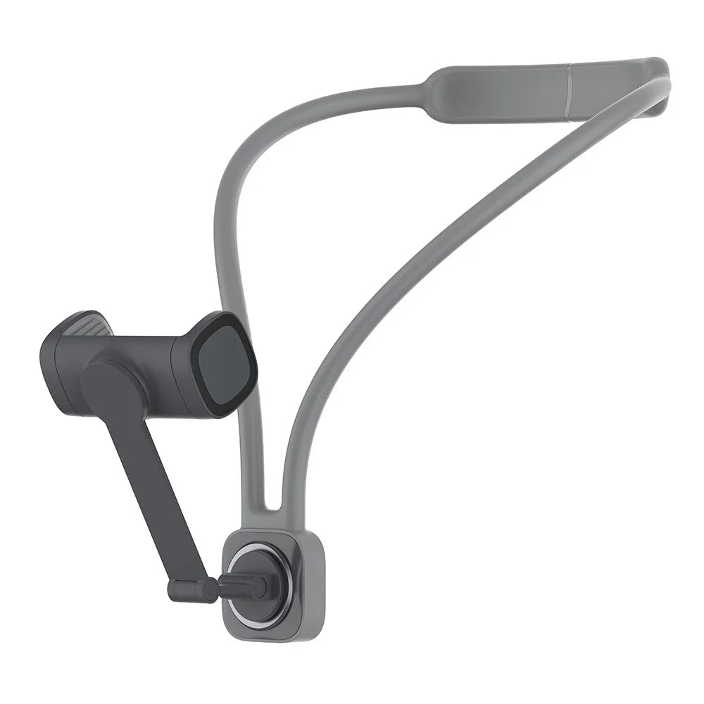 K08-7H Magnetic Neck Phone Holder Adjustable Neck Support Hand Free POV Phone Neck Mount Portable - Grey - 1