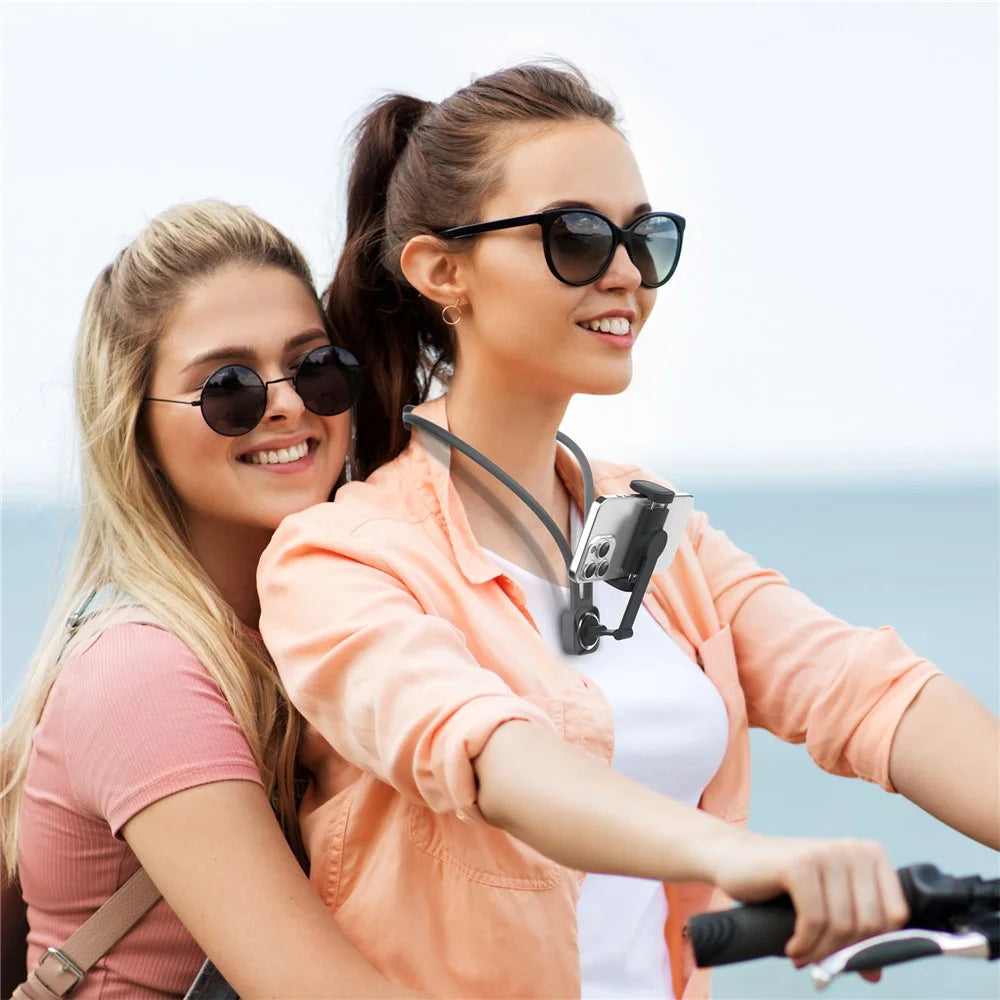 K08-7H Magnetic Neck Phone Holder Adjustable Neck Support Hand Free POV Phone Neck Mount Portable - Grey - 6