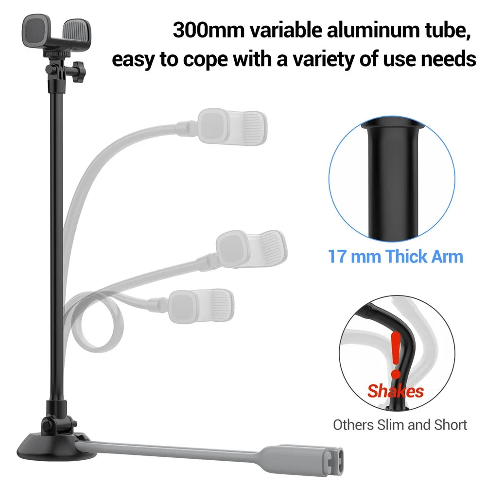 K09-7L Lazy Neck Phone Holder for Sofa Bed Hands Free Viewing Neck Hanging Phone Clip Bracket - 2