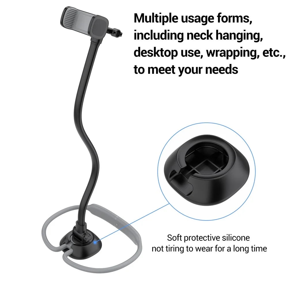 K09-7L Lazy Neck Phone Holder for Sofa Bed Hands Free Viewing Neck Hanging Phone Clip Bracket - 3