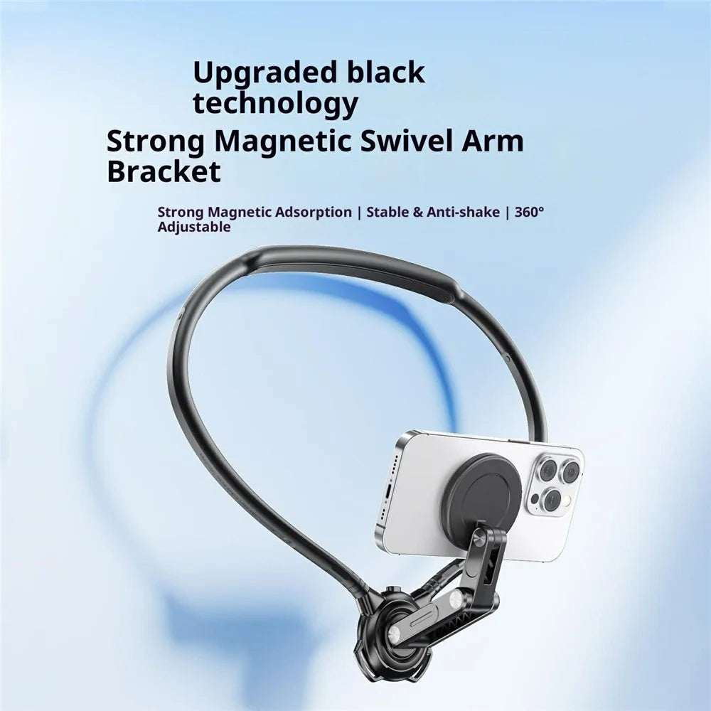 G02S Magnetic Neck Phone Holder for POV Vlogging First-Person Perspective Filming Silicone Neckband Bracket - 2