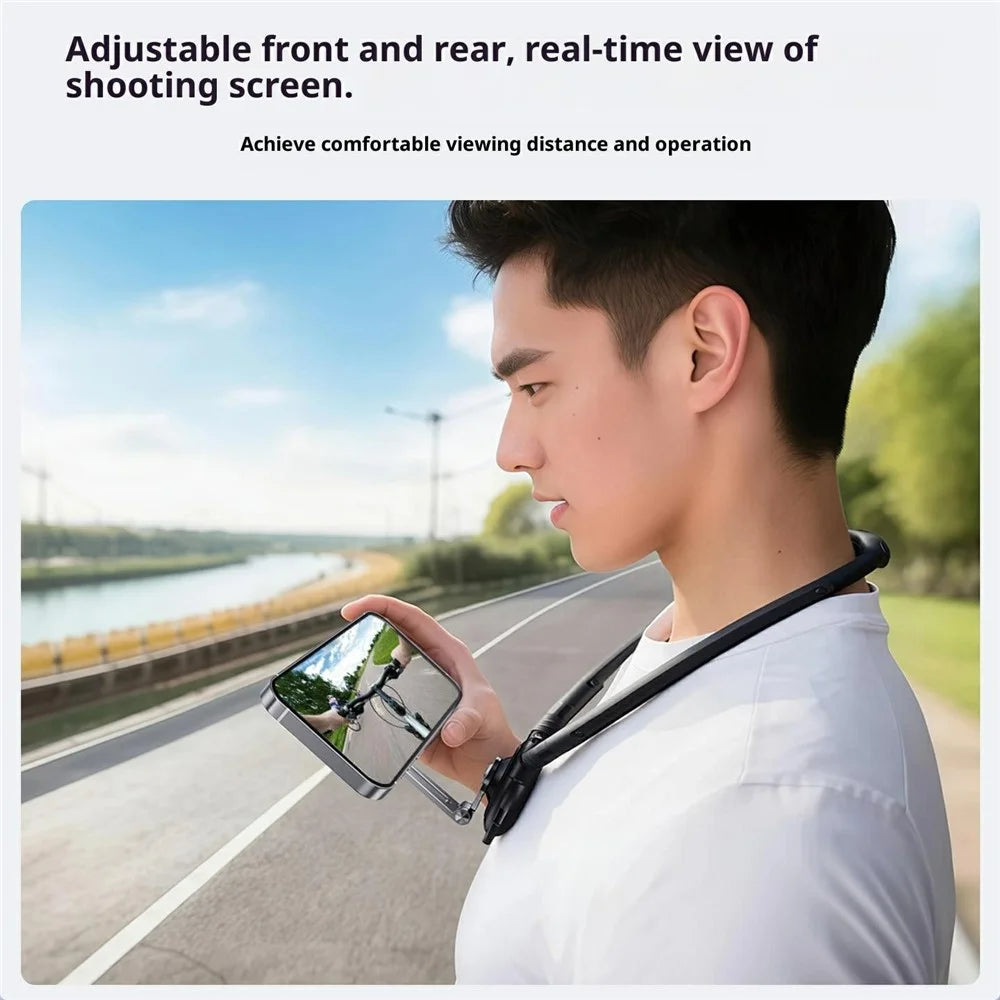 G03J Magnetic Neck Phone Holder for POV First Person Perspective Filming Hands-free Neckband Bracket - 6