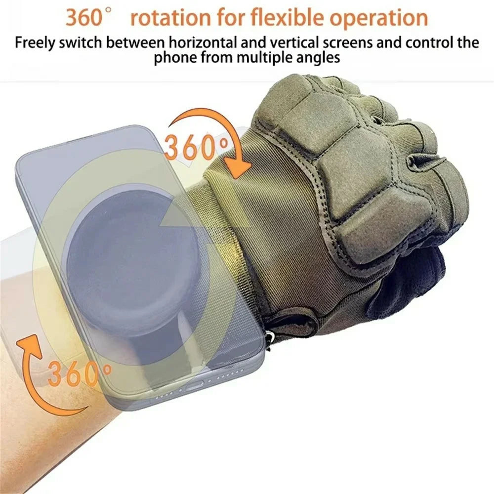 Magnetic Wrist Phone Holder for Live Streaming Outdoor Photography Portable Cellphone Stand - 3