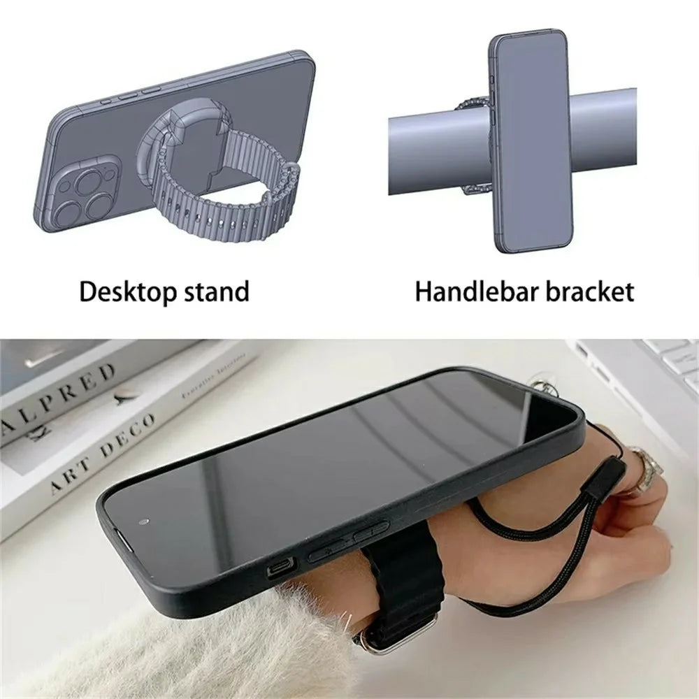 Magnetic Wrist Phone Holder for Live Streaming Outdoor Photography Portable Cellphone Stand - 5