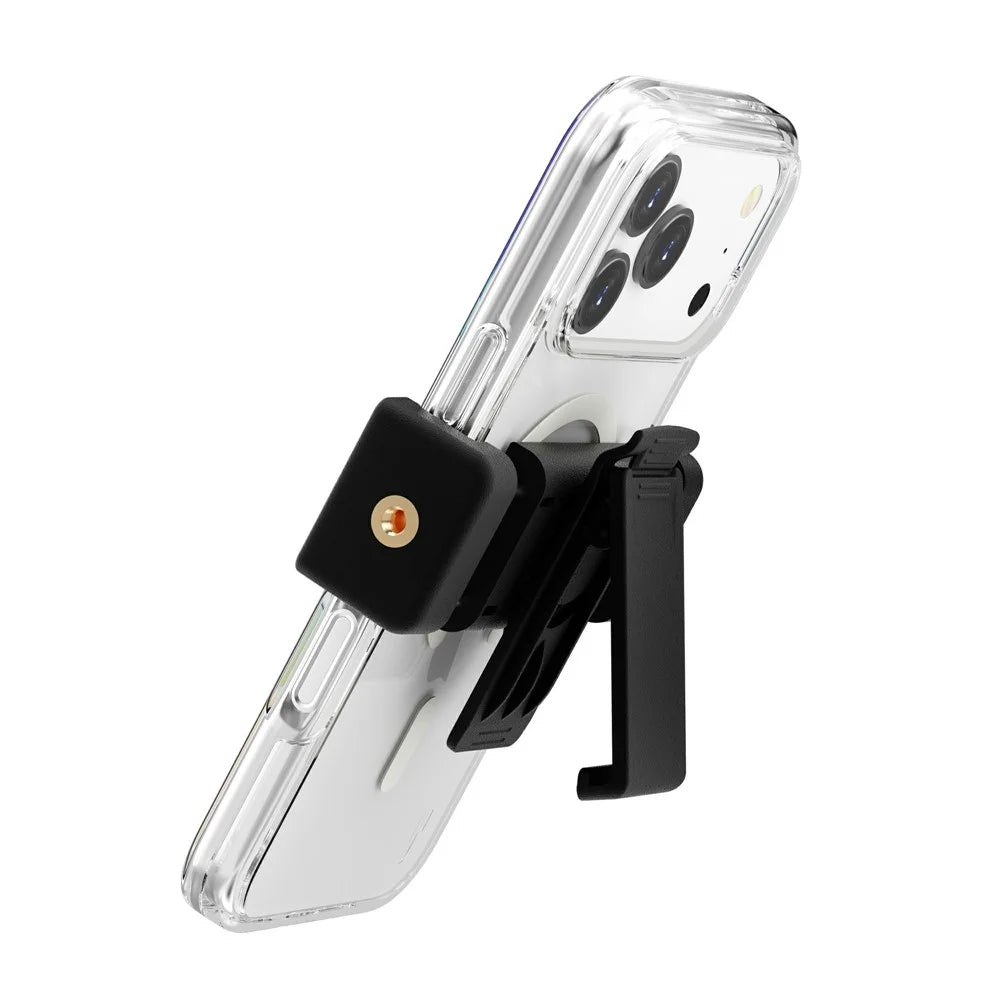 Universal 360° Rotating Phone Holder Men Waist Clip Phone Stand Adjustable Clamping Range 5.8-9.5cm - Black - 3