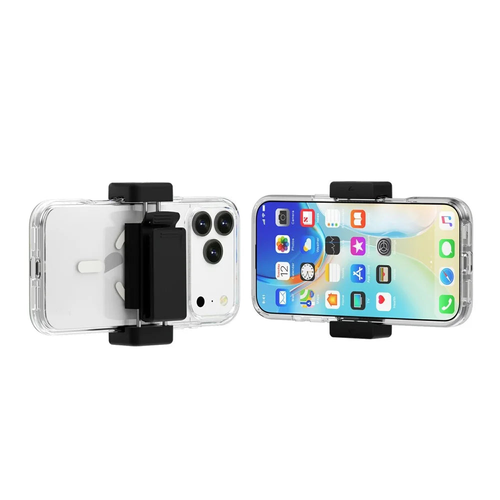 Universal 360° Rotating Phone Holder Men Waist Clip Phone Stand Adjustable Clamping Range 5.8-9.5cm - Black - 4