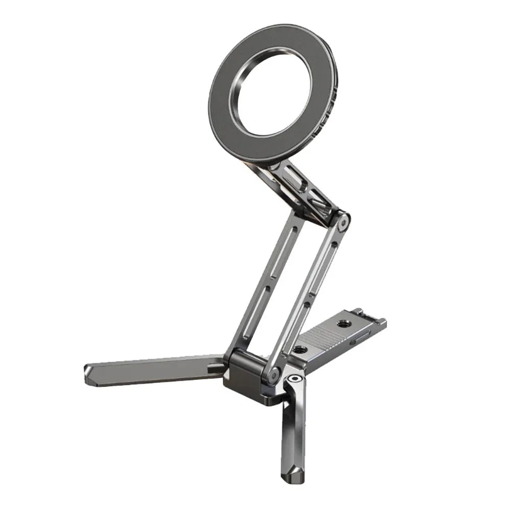 JMARY MS-96 Aluminum Alloy Magnetic Phone Stand Foldable 360° Rotation Desktop Holder for iPhone 12-17 Series - 1