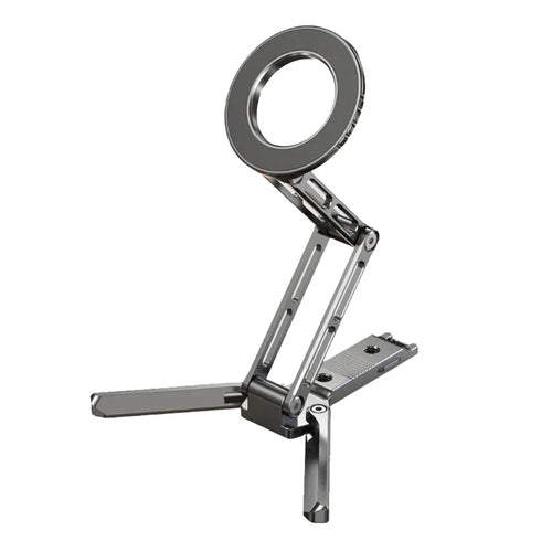 JMARY MS-96 Aluminum Alloy Magnetic Phone Stand Foldable 360° Rotation Desktop Holder for iPhone 12-17 Series - 1