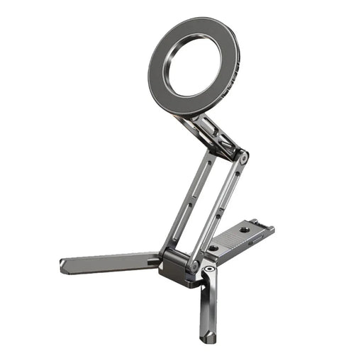 JMARY MS-96 Aluminum Alloy Magnetic Phone Stand Foldable 360° Rotation Desktop Holder for iPhone 12-17 Series - 1