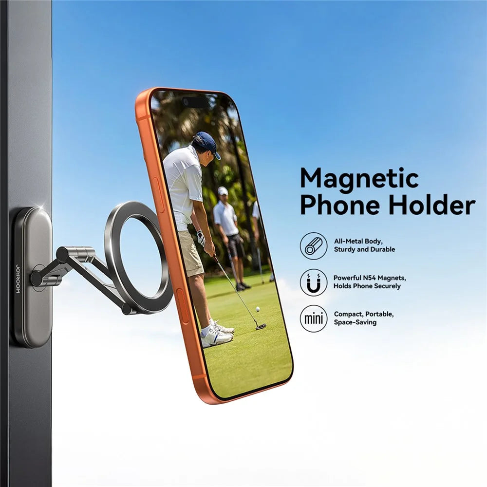 JOYROOM JR-ZS520 Magnetic Phone Stand Double-Sided Magnetic 360° Rotation Phone Holder - Black - 5
