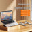 0022 Portable Aluminum Laptop Stand Desktop Riser Cooling Pad Foldable Storage Ergonomic Design for Home / Office - Silver - 3