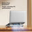 0022 Portable Aluminum Laptop Stand Desktop Riser Cooling Pad Foldable Storage Ergonomic Design for Home / Office - Silver - 5