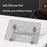 0022 Portable Aluminum Laptop Stand Desktop Riser Cooling Pad Foldable Storage Ergonomic Design for Home / Office - Silver - 6