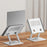 0031 Rotating Laptop Stand Adjustable Height Angle Metal Desk Cooling Rack for Notebook / Tablet - White - 2