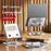 0031 Rotating Laptop Stand Adjustable Height Angle Metal Desk Cooling Rack for Notebook / Tablet - White - 3