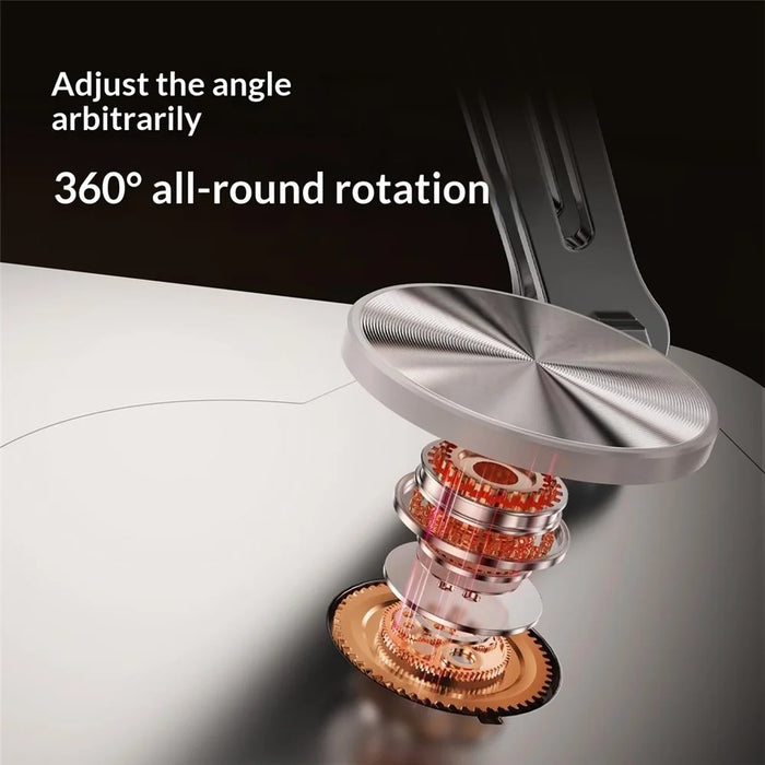 0031 Rotating Laptop Stand Adjustable Height Angle Metal Desk Cooling Rack for Notebook / Tablet - White - 4