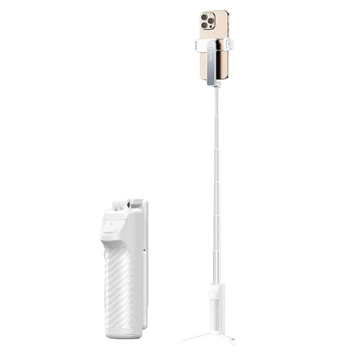 I10 Ultra Mini Portable Bluetooth-Compatible Selfie Stick 360° Rotation Anti-Shake Telescopic Phone Tripod For Travel Photography - White - 1