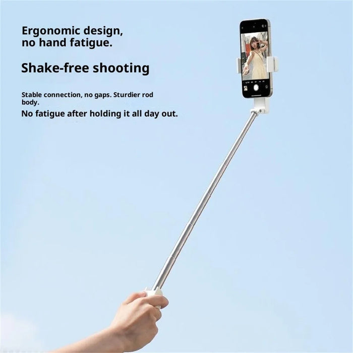 I6 Mini Bluetooth-Compatible Handheld Selfie Stick 360° Rotation Selfie Tool for Outdoor Photography - White - 5
