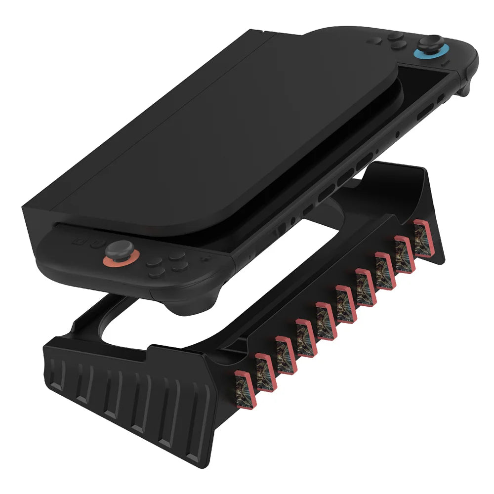 PGTECH GP-395 For Nintendo Switch OLED / Switch 2 Game Console Storage Rack Horizontal Stand with 10 Game Card Slot - 1