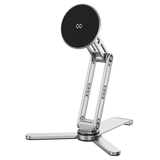 XUNDD XDHO-074 Multi Angle Adjustable Desktop Magnetic Phone Stand Foldable Aluminum Alloy Holder - Silver - 1