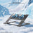 XUNDD XDHO-082 Laptop Cooling Stand with Dual Fans RGB Lighting Foldable Notebook Bracket - Grey - 4