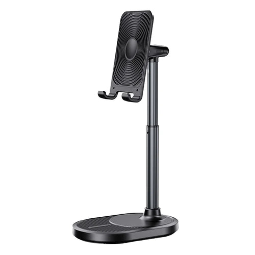 T19 Phone Tablet Stand Adjustable Height  /  Angle Desktop Holder for Watching Videos  /  Office  /  Live Streaming - Black - 1