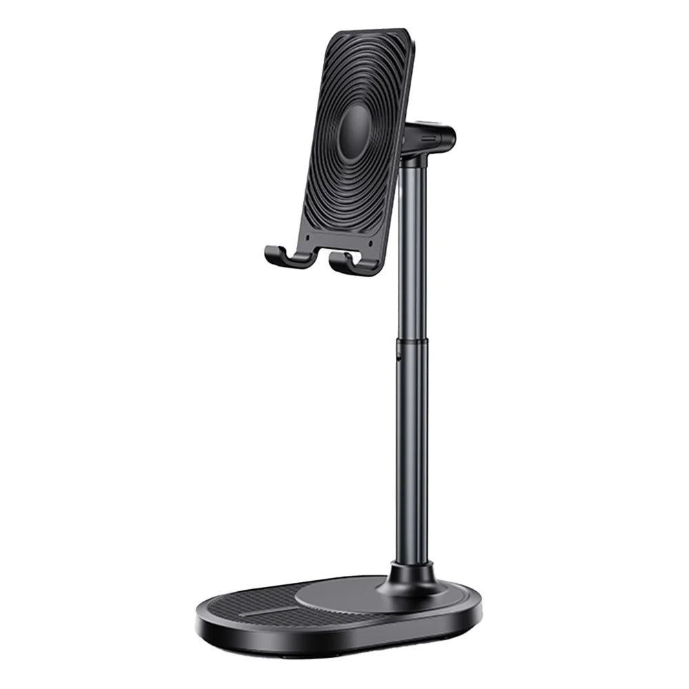 T19 Phone Tablet Stand Adjustable Height  /  Angle Desktop Holder for Watching Videos  /  Office  /  Live Streaming - Black - 1