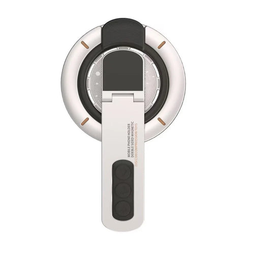 Dual Sided Magnetic Phone Stand Glow In The Dark 360 Degree Rotating Silicone Ring Holder - White - 1