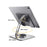 MT1342 360° Rotating Carbon Steel Desktop Foldable Phone Tablet Stand Dual Axis Adjustable Anti Slip Holder - Silver - 2