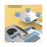 MT1342 360° Rotating Carbon Steel Desktop Foldable Phone Tablet Stand Dual Axis Adjustable Anti Slip Holder - Silver - 6