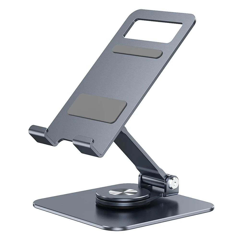 R-JUST HZ24 Universal Desktop Mobile Phone Tablet Holder Bracket Rotatable Aluminum Alloy Stand - Dark Grey - 1