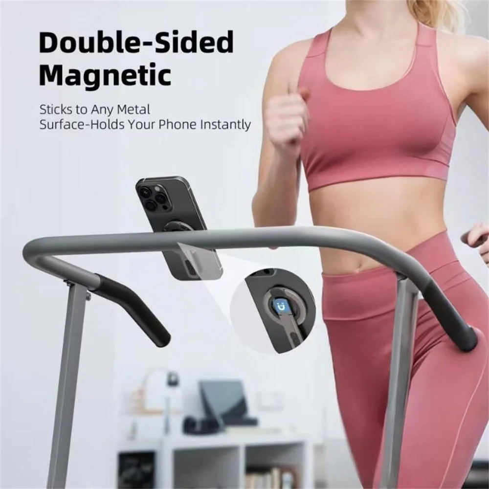 Magnetic Finger Ring Holder Kickstand 360 Degree Rotating Phone Grip Stand - Black - 5