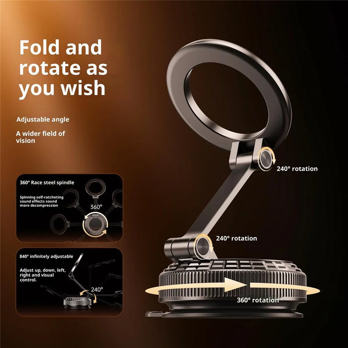 K09 Dashboard Suction Cup Car Phone Holder Magnetic Vacuum Mount Stand for Smartphones Navigation Support - 7