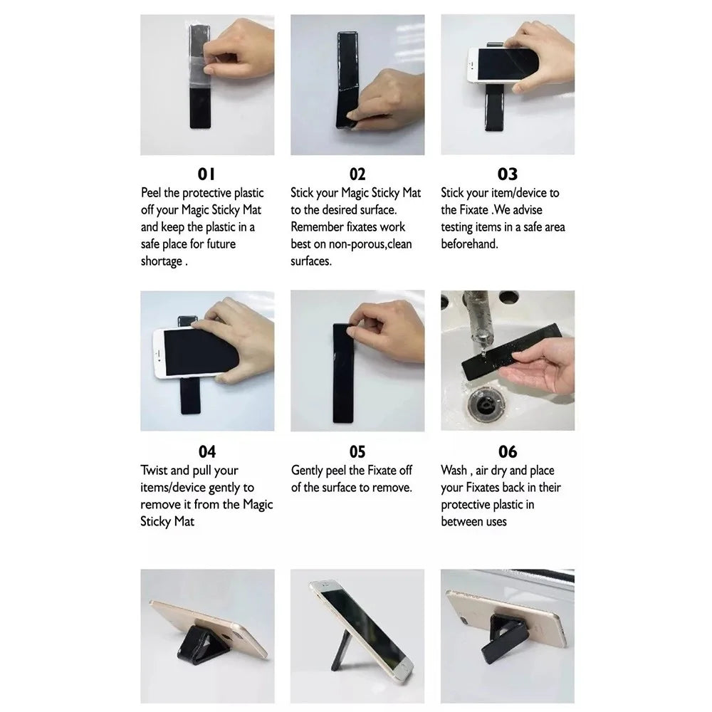 2Pcs / Set Fixate Gel Pads Multi Function Magic Nano Gel Pad Washable Car Mount Cell Phone Holder - 3