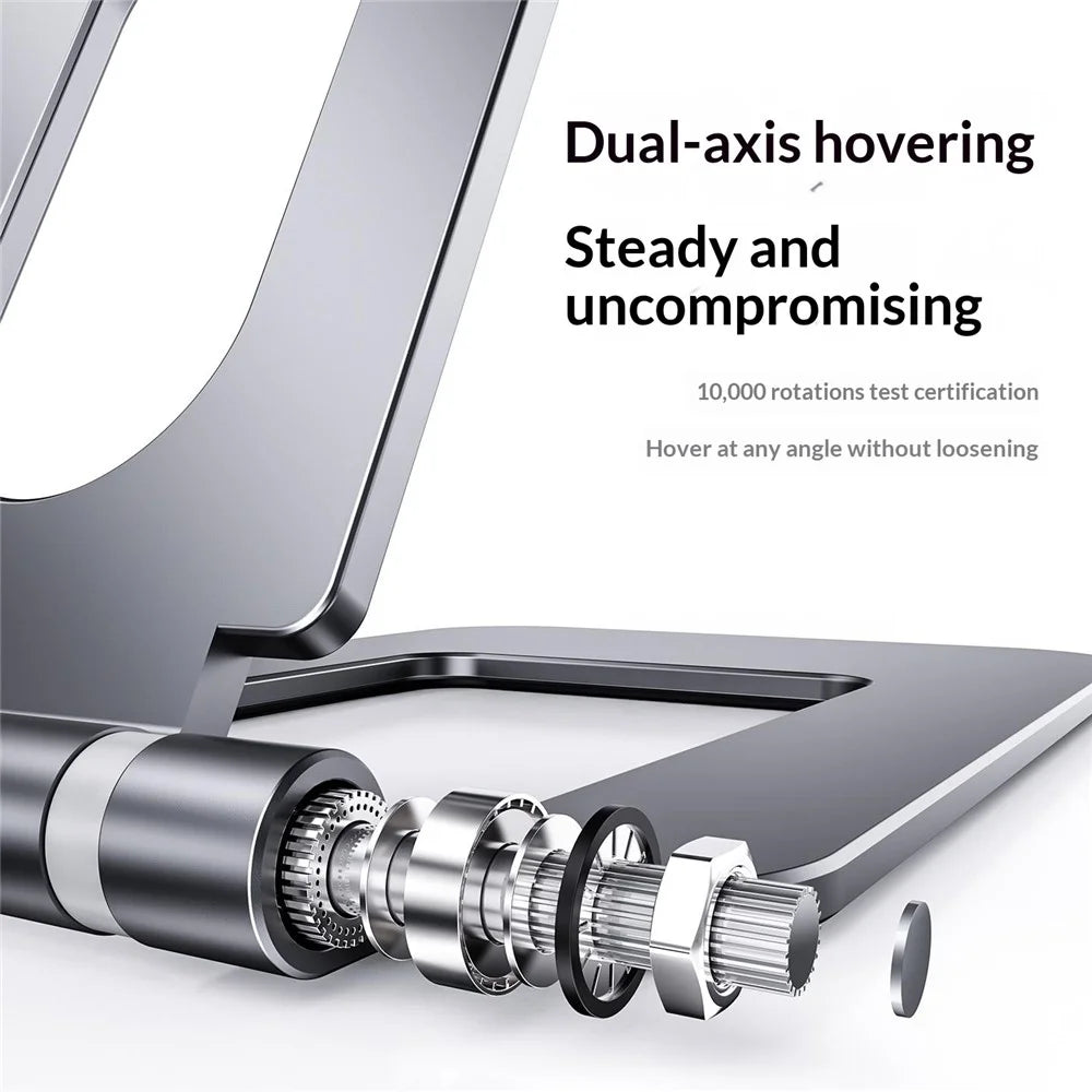 T2 MAX Foldable Phone Tablet Stand Aluminum Alloy Portable Desktop Holder for Office Study Entertainment - Grey - 5