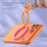 Magnetic Phone Ring Holder Compatible with MagSafe Triple Fold 360 Degrees Rotation Stand Multi-functional Mount - Rose - 4