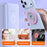 Magnetic Phone Ring Holder Compatible with MagSafe Triple Fold 360 Degrees Rotation Stand Multi-functional Mount - Rose - 5