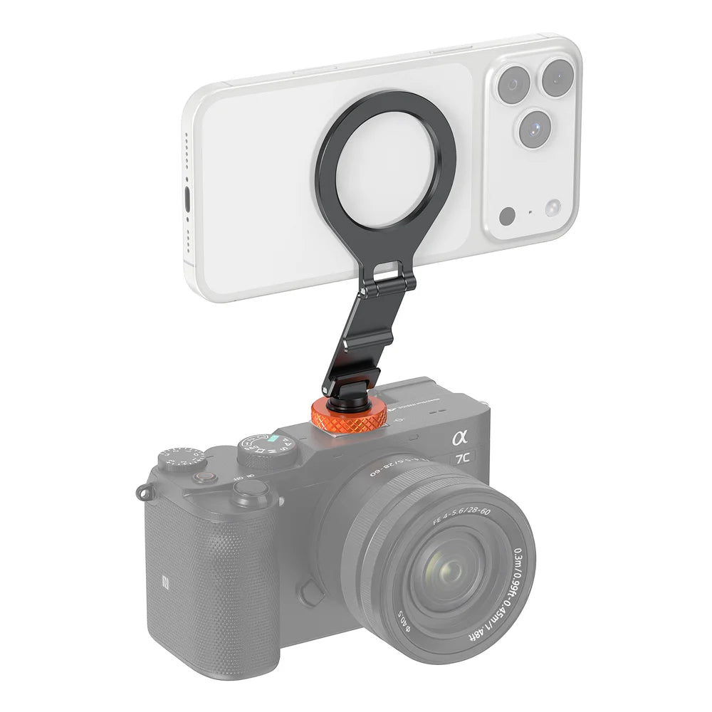 VRIG MG-40 Action Camera Mount Magnetic Phone Stand Foldable Cellphone Holder with Cold Shoe Mount 1 / 4 Screw Hole - A0301-MG / 40 - 2