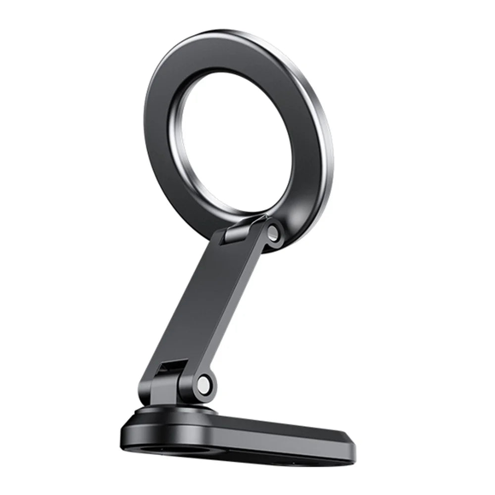 Z20 Dual-sided Magnetic Phone Stand Foldable Aluminum Desktop Holder 360 Degree Rotation Adjustable Mount for iPhone 17  /  16  /  15  /  14  /  Galaxy - Grey - 1