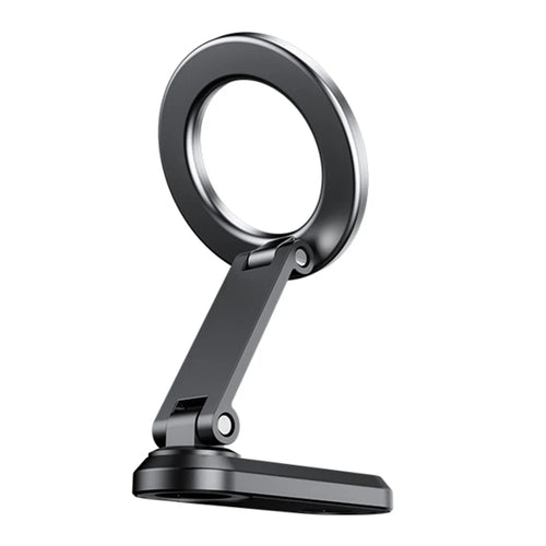 Z20 Dual-sided Magnetic Phone Stand Foldable Aluminum Desktop Holder 360 Degree Rotation Adjustable Mount for iPhone 17  /  16  /  15  /  14  /  Galaxy - Grey - 1