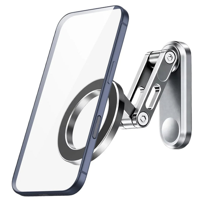 Z21 Dual-Sided Magnetic Phone Stand Foldable Aluminum Alloy 360 Degree Adjustable Double Sided Phone Holder for iPhone 17  /  16  /  15  /  14  /  Galaxy - Grey - 1