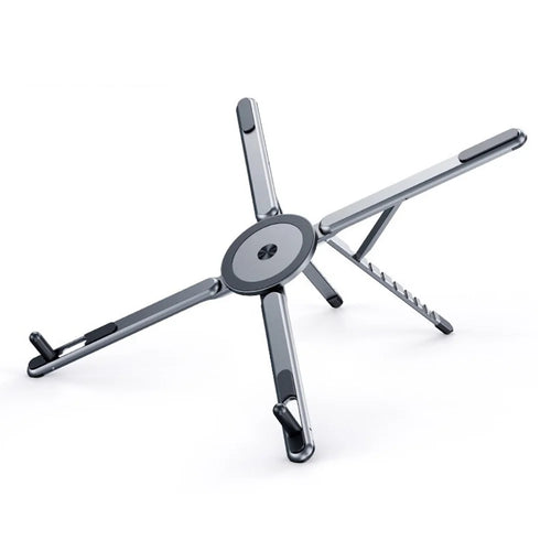 Multi-functional Magnetic Cellphone Holder Stand Aluminum Alloy Foldable Bracket for Phone Tablet Laptop - Tarnish - 1