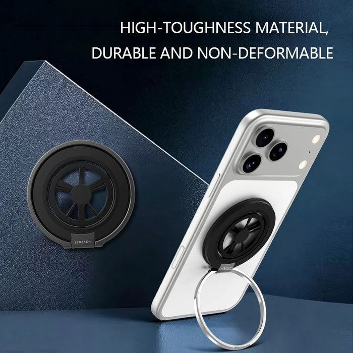 LEREACH LRFP-01 StarRing Series Magnetic Phone Ring Holder 360 Degree Rotation Cellphone Stand - Black - 4